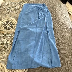 Vix Linen Midi Skirt - Size Large